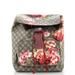 Gucci Bags | Gucci Buckle Backpack Blooms Print Gg Coated Canvas Medium Brown, Pink, Print | Color: Silver | Size: Os