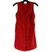 Madewell Dresses | Madewell Red Silk Floral Dress Size Xs | Color: Red | Size: Xs