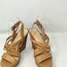 Jessica Simpson Shoes | Jessica Simpson Toupe Platform Sandals Size 7 | Color: Silver/Tan | Size: 7