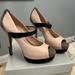 Jessica Simpson Shoes | Jessica Simpson Nude High Heeled Open Toe Pumps | Color: Black/Cream | Size: 6