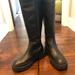 American Eagle Outfitters Shoes | American Eagle Knee High Black Lug Sole Boots, Faux Leather | Color: Black | Size: 7