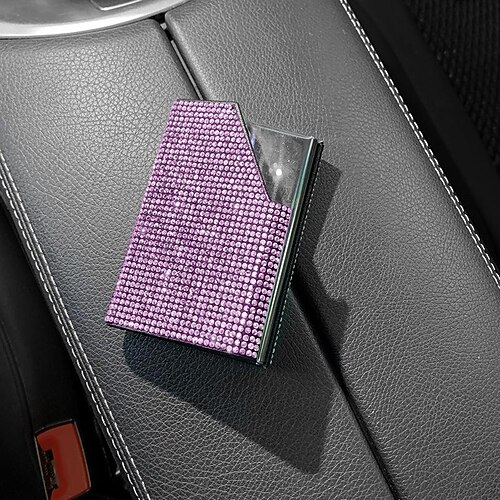 Diamant-Führerschein-Kartenhalter für Auto, Führerschein, Kreditkarten-Aufbewahrung, Innen-Flip-Damen-Mädchen-Auto-Bling-Zubehör Image