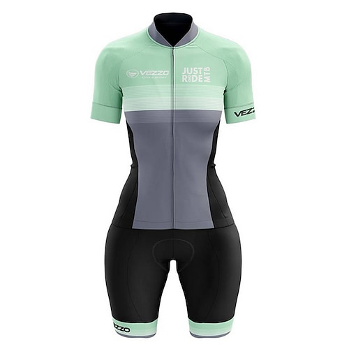 Damen Triathlonanzug Kurzarm Triathlon Sommer Frühling Herbst RosaWeiß Blau Rot Schwarz Schwarz Grafik Fahhrad Radfahren Fitness, Laufen Yoga Elastisch Ganzkörper Lycra Sport Bekleidung Image