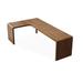 Fit and Touch L-Shaped Writing Desk, Solid Wood in Brown | 29.53 H x 78.74 W x 21.65 D in | Wayfair