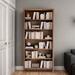 STAR BANNER Black Walnut Household Floor-to-ceiling Bookcase L Bookcase Wood in Black/Brown | 82.68 H x 12.61 W x 31.49 D in | Wayfair