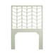 David Francis Furniture Ivy Collection Headboard Wicker/Rattan in Green | 60 H x 42 W x 1.5 D in | Wayfair B5050-TXL-S115