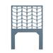 David Francis Furniture Ivy Collection Headboard Wicker/Rattan in Blue | 60 H x 42 W x 1.5 D in | Wayfair B5050-TXL-S166