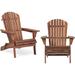 Toeasliving Wooden Outdoor Folding Adirondack Chair Set of 2 Wood Lounge Patio Chair | Wayfair wayus-W1390124961-US-ZT