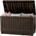 Anadea 92 Gallons Resin Deck Box Resin in Brown | 23.2 H x 50.4 W x 21.2 D in | Wayfair M019691