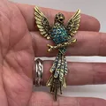 Broche d'aigle entièrement en diamant pour hommes et femmes corsage d'animaux de dessin animé