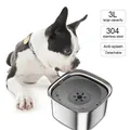 chien gamelles chien Gamelle flottante en acier inoxydable pour animaux de compagnie bol pour