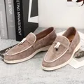 Mocassini da uomo in pelle scamosciata di alta qualità 2023 estate blu Slip-on causale mocassino