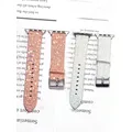 Bracelet en cuir scintillant brillant pour Apple Watch bracelet en diamant Bling pour femme IWatch