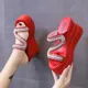 Rosso bianco piattaforma tacchi alti pantofole scarpe da sposa da donna estate Casual bianco nero