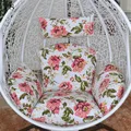 Round Hanging Swing Egg Chair Cushion Cover Patio Pad Cover Unstuffed Basket Seat Chair Detachable