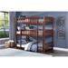 Harriet Bee 4-2_Katya Dark-Cherry Triple Twin Bunkbed Wood in Brown | 26 W x 80.25 D in | Wayfair 040AAA5C797B4C43ACE78F2DC5091A9C