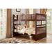 Harriet Bee 5-2_Katya Dark-Cherry Twin Over Twin Bedroom Set Wood in Brown | 59 W x 78.5 D in | Wayfair C8B7198B18A3476AAB103AA2DCF71211