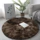 1pcs 40/60CM Circle Round Shaggy Rug Living Room Bedroom Carpet Floor Mat Anti-Skid Solid Pattern