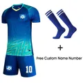 Hot Men Survetement Football Training Jerseys Uniforms Boys Soccer Tops Shorts Soccer Sets Clothes