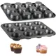 6/12 Cups Cupcake Mold Muffin Pan Square Cupcake Pan Muffin Tray Carbon Steel Baking Pan Non Stick
