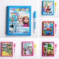 Disney Kids Puzzle Graffiti Painting Book Cartoon Anime Frozen Spiderman Cars Sofia Princes Mickey