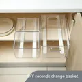 1 PC Pull Out Cabinet Drawer Organizer Storage Basket for Closet DIY Slide Rial Storage Basket for
