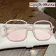 Pink Powder Blusher Myopia Glasses Fashion Korean Oversized Gradual Eyeglasses Anti Blue Light
