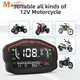 Motorcycle LED LCD Speedometer Digital Odometer Backlight Speed Temperature Fuel Level Meter For BMW