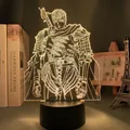 Anime 3D Led Night Light Berserk Guts Figure for Bedroom Decorative Night Light Birthday Gift Kids