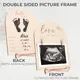 Wooden baby B Ultrasound photo frame New mother photo frame commemorative display sonogram photo