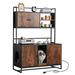 Tucker Murphy Pet™ Denetrice Cat Litter Box Enclosures w/ Storage Shelves Manufactured Wood in Brown/Gray | 59.4 H x 42.5 W x 19.6 D in | Wayfair