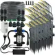 5-30M Garden Drip Irrigation Kit 60W Self-priming Pump 360° Brass Mist Nozzle Socket Timer Automatic