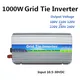 MPPT Solar Grid Tie Inverter 1000W 12V 24V Output100V 110V 120V 220V 230V 240V Pure Sine Wave Source