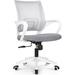 Inbox Zero Mardiya Foam Office Chair Upholstered in Gray/White/Black | 20.9 W in | Wayfair 5F109B75AE4D41AD9ED2BD743B504F45