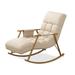 Mercer41 Jaquenetta Rocking Chair Upholstered/Metal in Brown | 43.31 H x 23.62 W x 37.8 D in | Wayfair 3121572992944D04B024EA8226B2446E