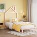 Harper Orchard Size Metal Platform Bed w/ House-Shaped Headboard Design in Pink | Twin | Wayfair 495D9752185544DE9D269082FD6FB7F9