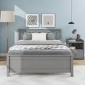 Winston Porter Bed w/ Headboard & Footboard for Kids, Teens, Adults, with a Nightstand in Gray | Wayfair D5C72368628E4FA989E582525018C7D4