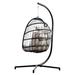 Latitude Run® Patio Hanging Egg Chair Wicker Swing Hammock Chair w/ Stand | Wayfair FC485D044BD7401AB9E7EC372EEE8A62