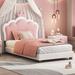 Red Barrel Studio® Upholstered Princess Bed w/ Headboard & Footboard, Leather | Twin | Wayfair C8F2D89529C848E5B3D794C34C6ABB0D