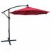 Arlmont & Co. Sharleene 120" Lighted Tilt Market Umbrella w/ Crank Lift Counter Weights Included, in Red | 102 H x 120 W x 120 D in | Wayfair