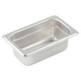 Winco Rectangle Stainless Steel Food Storage Container Set of 12 Stainless Steel in Gray | 4.25 W in | Wayfair SPJL-902