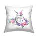 Stupell Spring Florals Bunny Printed Outdoor Throw Pillow Design by Jennifer Paxton Parker