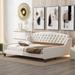 Modern Luxury Tufted Button Daybed, Full, Beige, Gray/Beige - Elegant and Stylish