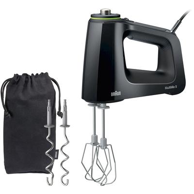Braun MultiMix 5 Hand Mixer in Black with MultiWhisks and Dough Hooks, 350-Watts