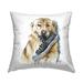 Stupell Retriever Dog Biting Shoe Funny Pet Printed Outdoor Throw Pillow Design by Lindsay Kivi Fine Art