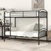 Twin Over Twin Metal Bunk Bed, Divided into Two Beds