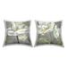 Stupell Traditional White Floral Blossoms Farmhouse Flower Printed Outdoor Throw Pillow Design by Jennifer Goldberger (Set of 2)