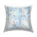 Stupell Starfish Sea Life Pastel Blue Printed Outdoor Throw Pillow Design by Nina Blue