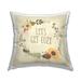 Stupell Let's Get Cozy Botanical Flower Border Printed Outdoor Throw Pillow Design by Laura Marshall