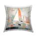 Stupell Nautical Sailboat Abstract Printed Outdoor Throw Pillow Design by Irena Orlov